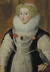 Portrait of an Elizabethan Lady with a Parrot